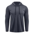 thumbnail image 3 of GrmtClth Men's Hoodie Garment Dyed Midweight Stretch Terry Fleece Pullover Sweatshirt Unisex Fit Gray 3XL, 3 of 5