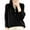 Black, variant on GigrtiJin Women Half Zip Knitted Sweaters Long Sleeved Collar V-Neck Pullover Sweater Top Solid Color Casual Blouse