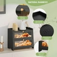 thumbnail image 3 of Double Layer Bread Box for Kitchen Countertop, Large Breadbox Bread with Windows, Wooden Farmhouse Bread Holder (Natural Bamboo), 3 of 7