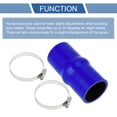 thumbnail image 4 of Unique Bargains 1 Set 51mm/2.01" ID 127mm Length Black Blue Silicone Hose with Clamps Hump Hose Universal, 4 of 7