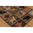 thumbnail image 2 of Tayse Nature Area Rug 6568 Brown Leaves Bears 7' 10" x 10' 3" Rectangle, 2 of 3