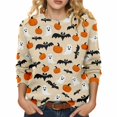 thumbnail image 5 of YEJIMAN Womens Sweaters Halloween For Women Season Sweatshirt Graphic Print Long Sleeve Knit Pullover Tops Halloween Sweater, 5 of 9