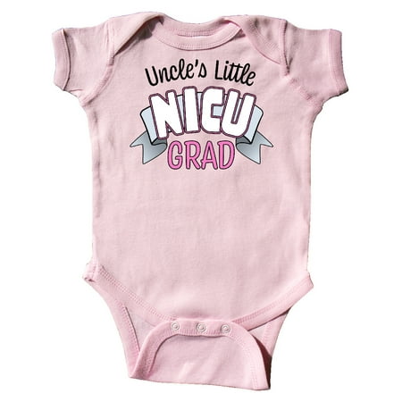 

Inktastic Uncle s Little Nicu Grad in Pink with Banner Gift Baby Boy or Baby Girl Bodysuit