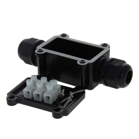 Fielect Junction Box Waterproof IP68 Outdoor PC Electrical M10x1.5 Cable Gland Electrical Junction Box FSH711-2P/0 1Pcs