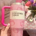 thumbnail image 5 of 2024 HOT TOP Hello Kitty 40Oz Stainless Steel Coke Drinking Cup Insulated Mug with Handle Straw Mugs Large Capacity Thermos Drinks Coffee Mug, 5 of 6