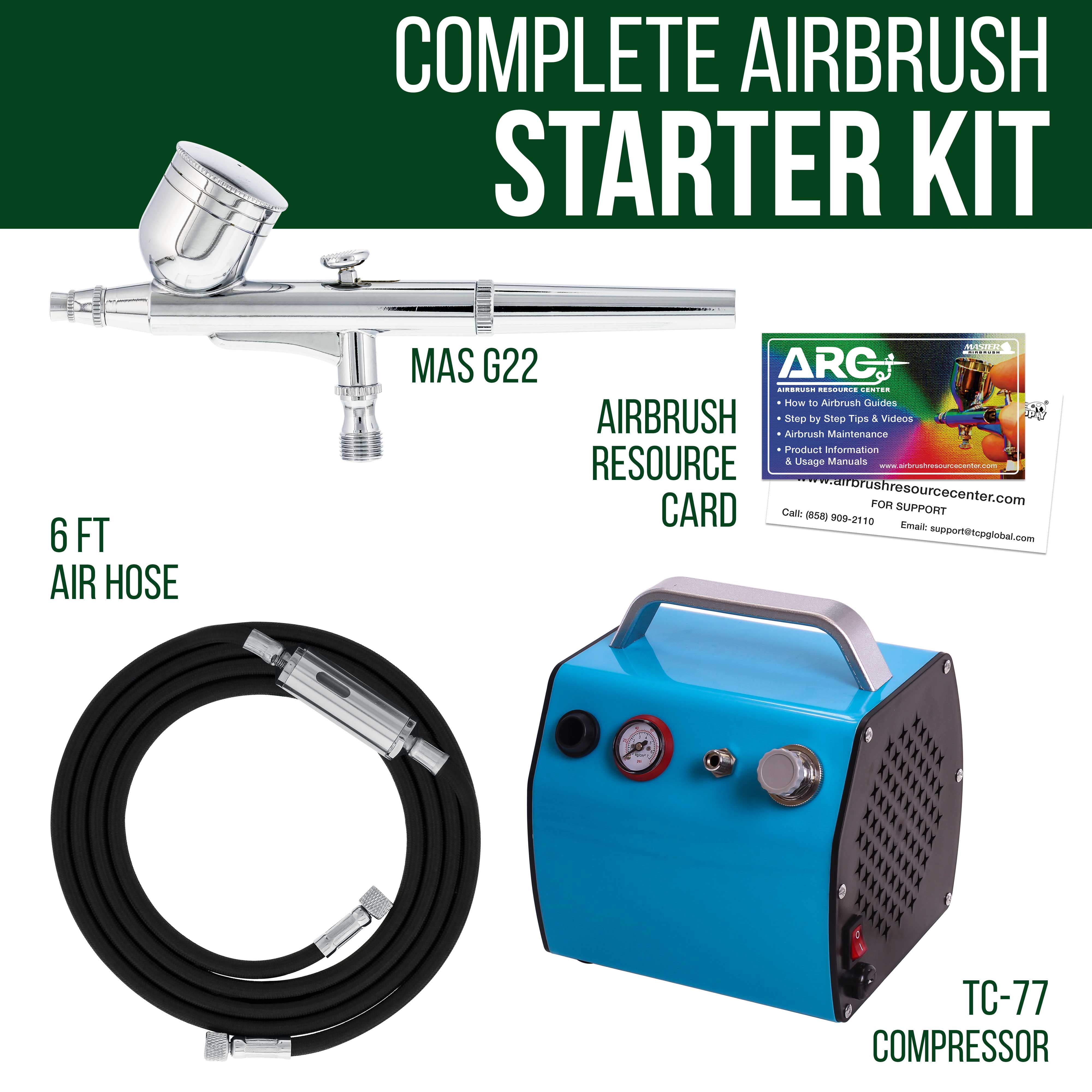 Airbrushing System Kit with Mini Air Compressor - Gravity Feed Dual-Action  Airbrush, Hose, Airbrushing System - Fry's Food Stores