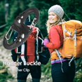 thumbnail image 1 of Llavero Montañismo Llavero Montañismo Camping Karabiner 8 S Form Snap Biner Clip Outdoor Camping Schnalle (S) (Schwarz), 1 of 4