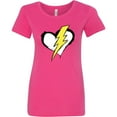 thumbnail image 3 of Inktastic Lightning Bolt Heart Women's T-Shirt, 3 of 5