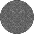 thumbnail image 1 of Ahgly Company Indoor Round Patterned Gunmetal Gray Area Rugs, 3' Round, 1 of 1