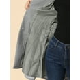 thumbnail image 5 of INSPIRE CHIC Women's Winter Coat A-Line Long Sleeve Single Breasted Peplum Hem Long Coat M Light Gray, 5 of 6