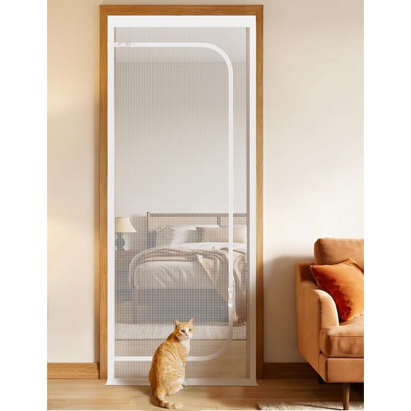 Cat Proof Screen Door, Extra Tall Mesh Gate, Fit 30'' x 80'' Door, D