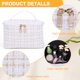 thumbnail image 2 of Bolsa de cosméticos de 3 piezas con cierre de cremallera, bolsa de maquillaje de viaje de tweed, color blanco para mujeres y niñas Ygjytge Para estrenar, 2 of 8