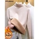 thumbnail image 2 of Suéter de cuello alto de invierno para mujer, suéter elegante de terciopelo grueso con forro, suéter cálido de punto, tops ajustados, jersey de punto, jersey nuevo, 2 of 5