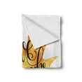 thumbnail image 2 of Saying Soft Flannel Fleece Throw Blanket, Watercolor Autumn Maple Leaf with Hand Lettering Give Thanks Message, Cozy Plush for Indoor and Outdoor Use, 50" x 60", Orange Yellow and Black, by Ambesonne, 2 of 6