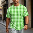 thumbnail image 4 of JULMCOMO Waffle Knit Shirts for Men Striped Crew Neck Short Sleeve Casual Summer T Shirt Loose Fit Comfy Classic Tees Gray L, 4 of 6