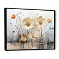 thumbnail image 2 of Designart "Minimalist Melodies In Beige Wildflower Meadows II" Wildflowers Floater Framed Canvas Prints, 2 of 5