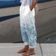 thumbnail image 1 of WILLBEST Pantalones Casuales de Lino Ligeros para Mujer, Cintura Alta con Bolsillos, Cómodos, Blancos, Holgados, para Uso Diario. Grande, 1 of 3