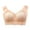 Beige, variant on Women Bras Push Up Plus Size Sports Extra-Elastic Breathable Lace Trim Bra V-Neck Seamless Bra Feature Hook and Eye Closure Bralette Bra Style Y-637 , Black 50