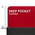 thumbnail image 4 of Super Soft and Durable​​ Microfiber Fitted Sheet, Machine Washable Fitted Bed Sheet with 15 inches Deep Pocket, Twin-XL, 39 x 80 inches, Red, 4 of 7