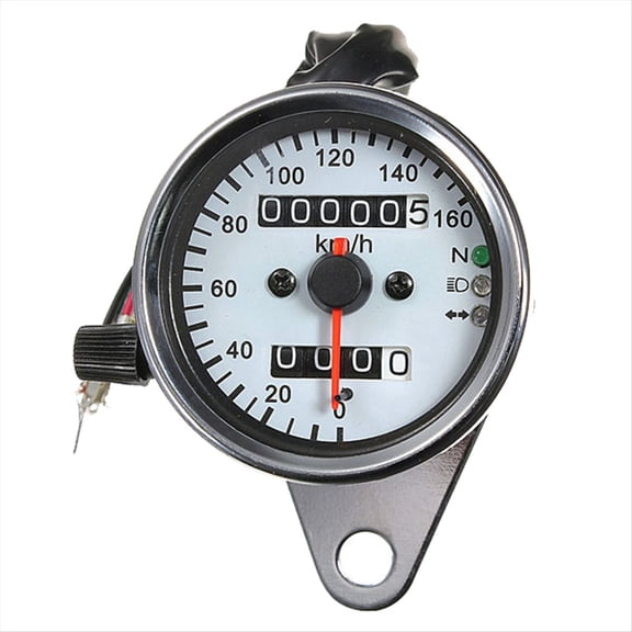 Motorcycle Universal 12V LCD Speedometer Odometer Gauge Dual Purpose with LED Signal Light Backlight Indicator,1 x Speedometer