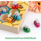 thumbnail image 3 of Juguetes de habilidades motoras finas para niños pequeños, Clip a Bee in a Hive Matching Game, Montessori Wooden Color Sorting Puzzle, Early Education Gift Toy JAMW Sencillez, 3 of 5