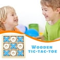 thumbnail image 2 of Classic Wooden Tic Tac Toe Game Set Portable Board for Kids Adults Family Game Night Strategy Learning Travel, 2 of 8