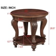 thumbnail image 3 of 22"W Farmhouse Round Side Table with Lower Shelf, Modern Mid-Century End Table, Wooden Legs Supports, Easy Assembly Coffee Table for Living Room, Small Spaces, 3 of 9