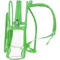 thumbnail image 4 of MGgear Transparent PVC School Backpack with Green Trim, Clear Book Bag, Unisex, 4 of 7