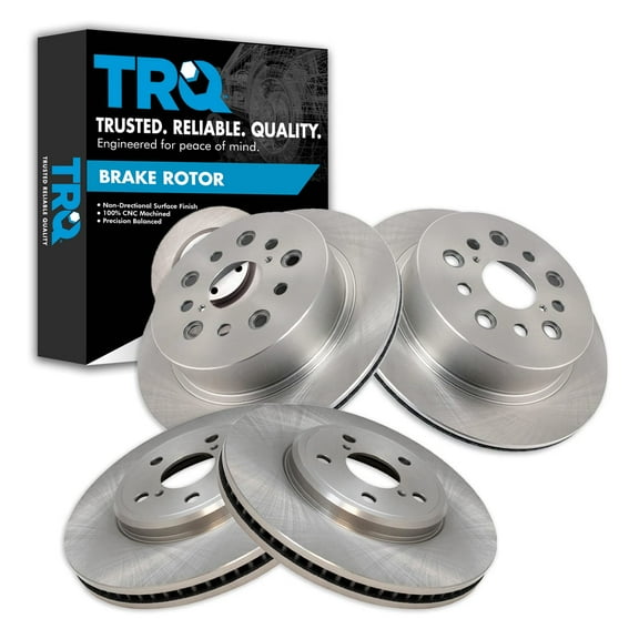 TRQ Front & Rear Brake Rotors Set Fits Select 2001-2006 Lexus LS430