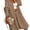 khaki, variant on Women's Hooded Long Knit Cardigan Open Front Loose Sweater Coat with Pockets