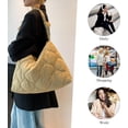thumbnail image 7 of Kukuzhu Quilted Tote Bag for Women, Soft Puffer Tote Bag Lightweight Trendy Designer Lozenge Cos Bag Handbags, 7 of 7