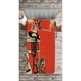 thumbnail image 3 of Ambesonne America Quilted Bedspread Set 2 Pcs, Country Music Wild West, Twin Size, Beige Orange, 3 of 3