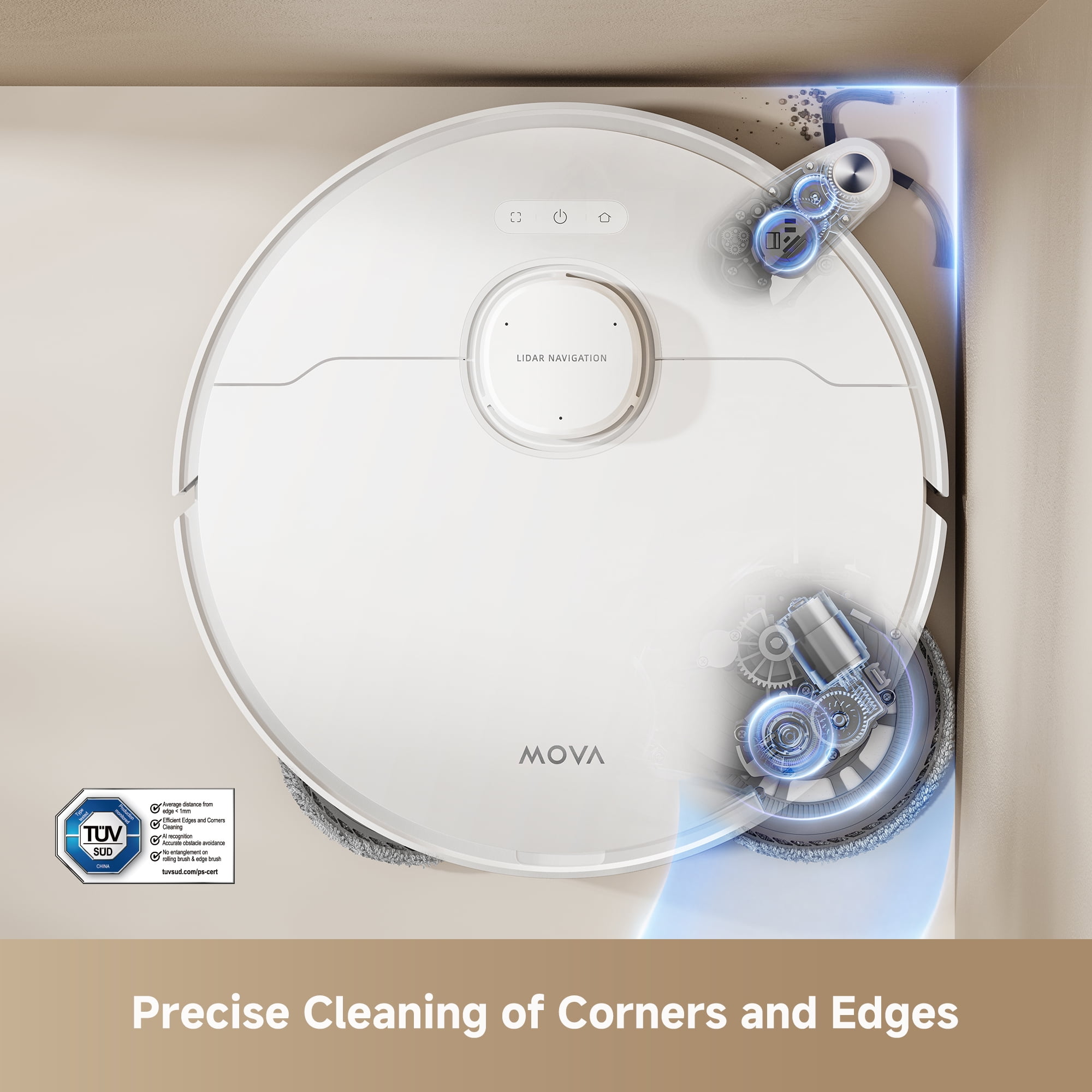 MOVA P10 Pro+ Ultra Robot Vacuum and mop Combo Cleaner, Self-Emptying, Self Drying&Cleaning, Dual Spinnig Mop