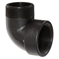 Banjo SL300-90 Polypropylene Pipe Fitting, 90 Degree Street Elbow, Schedule 80, 3" NPT Female x NPT Male 3 Inch Black