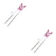 thumbnail image 4 of Ounissouiy palillos de metal patrón de dibujos animados multicolor firmeza adulto profesional comedor utensilio artesanía linda vajilla rosa Rosado 2piezas Ounissouiy CBP392822, 4 of 6