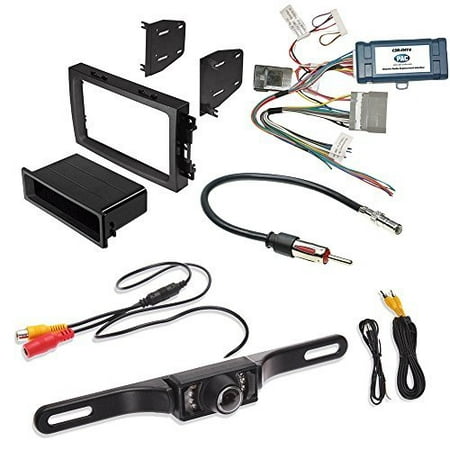 chrysler 300c 2005 -2007 aftemarket car stereo install kit dash mounting kit + radio replacement interface + radio antenna adapter + rear view (Best Car Radio Replacement)