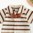 thumbnail image 4 of Baby Onesies Boy Stripe Print Short Sleeve Romper Bodysuit Infant Baby Jumpsuit, 4 of 4