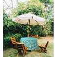 thumbnail image 2 of Vargottam Nappe Ronde Intérieure/extérieure 58 Pouces avec Trou pour Parasol et Fermeture Éclair, Nappe Imperméable, Nappes pour Table de Jardin - Bleu Turquoise, 2 of 7