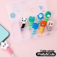 thumbnail image 2 of Cute Animal Cable Organizers Cartoon Cable Saver Cover Phone USB Charger Data Cord Protector Phone Holder Accessory USB Frog, 2 of 6