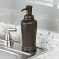 "iDesign Kent Plastic Liquid Soap and Lotion Dispenser, Bronze, for
