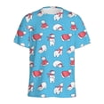 thumbnail image 3 of Bonita camiseta con estampado 3D de oso polar para hombre, camiseta con gráfico de animales de verano para niños, camiseta de manga corta con cuello redondo para mujer, camiseta de gran tamaño, 3 of 5