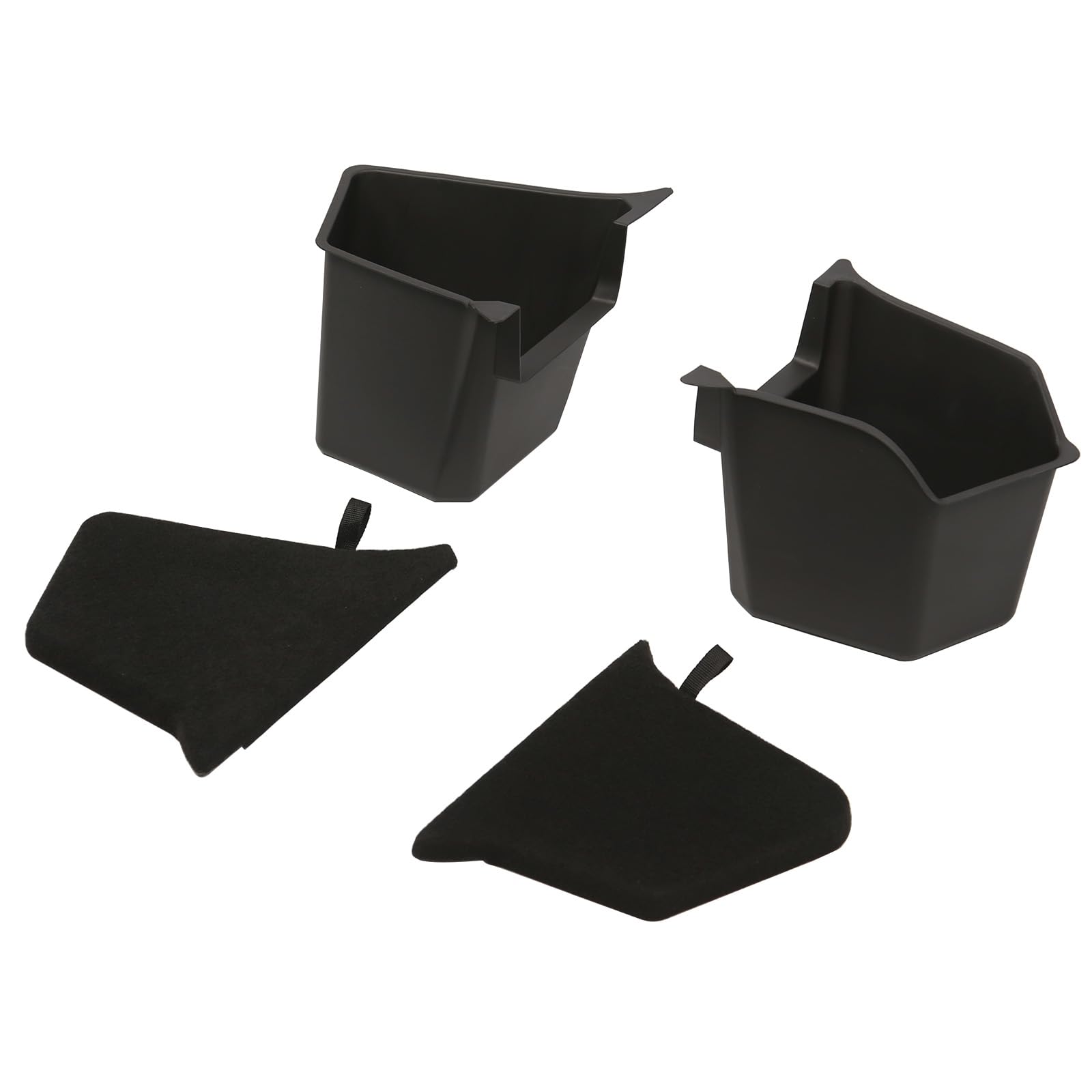 GUANGHUI Trunk Storage Bins for Tesla Model Y Juniper 2025+ Side Trunk Organizers with Carpeted Lids