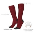 thumbnail image 4 of Sigee Burgundy Floral for Socks for Men Women Socks Stocking Compression Socks, 4 of 6