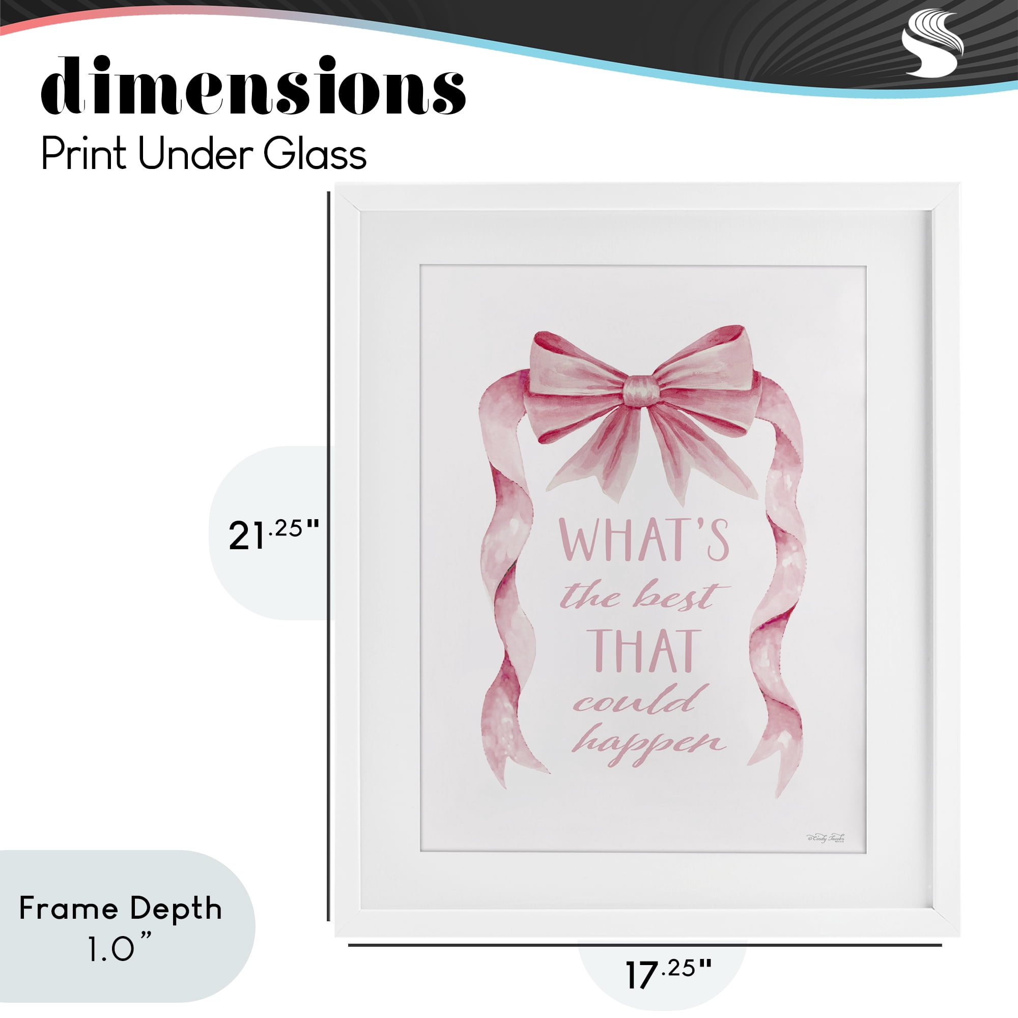Stupell Industries Optimistic Best That Could Happen White Framed Print Under Glass, design by Cindy Jacobs