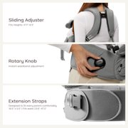 Bc Babycare Hexa Effortless Carrier, Ergonomic Carrier with Hip Seat Lumbar Support (Newborn to Toddler), Gray