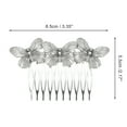 thumbnail image 2 of Unique Bargains 1 Pc Women's Vintage Butterfly Side Comb for Parties Vintage Silver Tone Alloy, 2 of 4