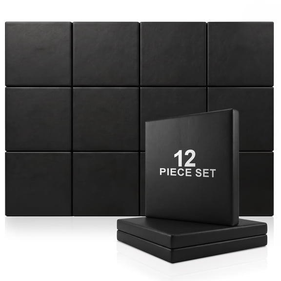 IMPACT SPORTS [12 Pack] Golf Wall Padding Golf Enclosure Padding [20"x20"x2"] Safety Padding Memory Foam with PU Leather Surface for Impact Protection