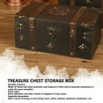 thumbnail image 4 of Treasure Chest Storage Box, Durable Retro Wooden Storage Box  For Office For Living Room, 4 of 8