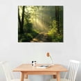thumbnail image 2 of HENGT Forest Wall Art Modern Canvas Painting The Picture for Home DecorationTrees Foggy Morning Spring Landscape Print On Canvas Giclee Artwork for Wall Decor, 2 of 6