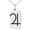 Silver, variant on Stainless Steel Solar System Planetary Jupiter Engraved Small Rectangle Dog Tag Charm Pendant Necklace
